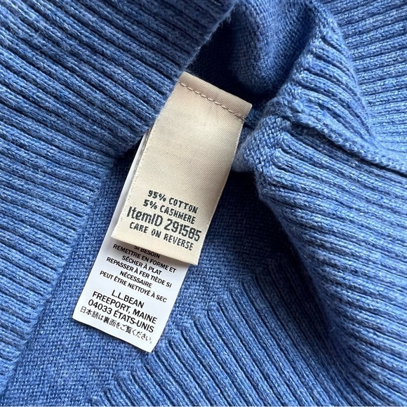 L.L. Bean Blue Turtleneck Sweater - Picture 5 of 5
